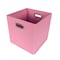 John Louis Home Fabric Bins, Canvas, Pink, 11 in W BIN-C-C08 - alternate 1